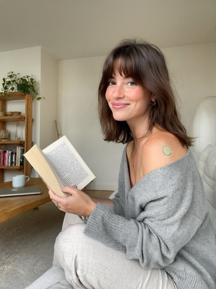 Happy customer holding product